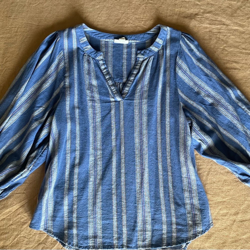A.N.A, 3/4 sleeve blouse, size: medium, color: blue